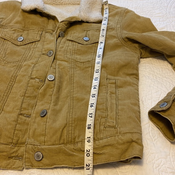 John Galt Brandy Melville Tan Cream Sherpa-Lined Jacket | One-Size S/M - Picture 11 of 11